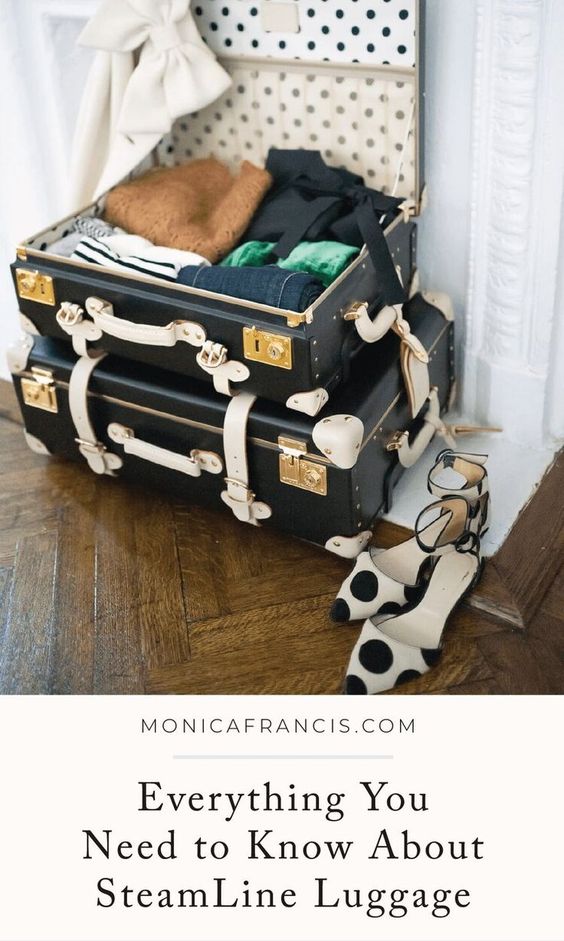 The Starlet Stowaway  Vintage Trunk Suitcase Designer Luggage